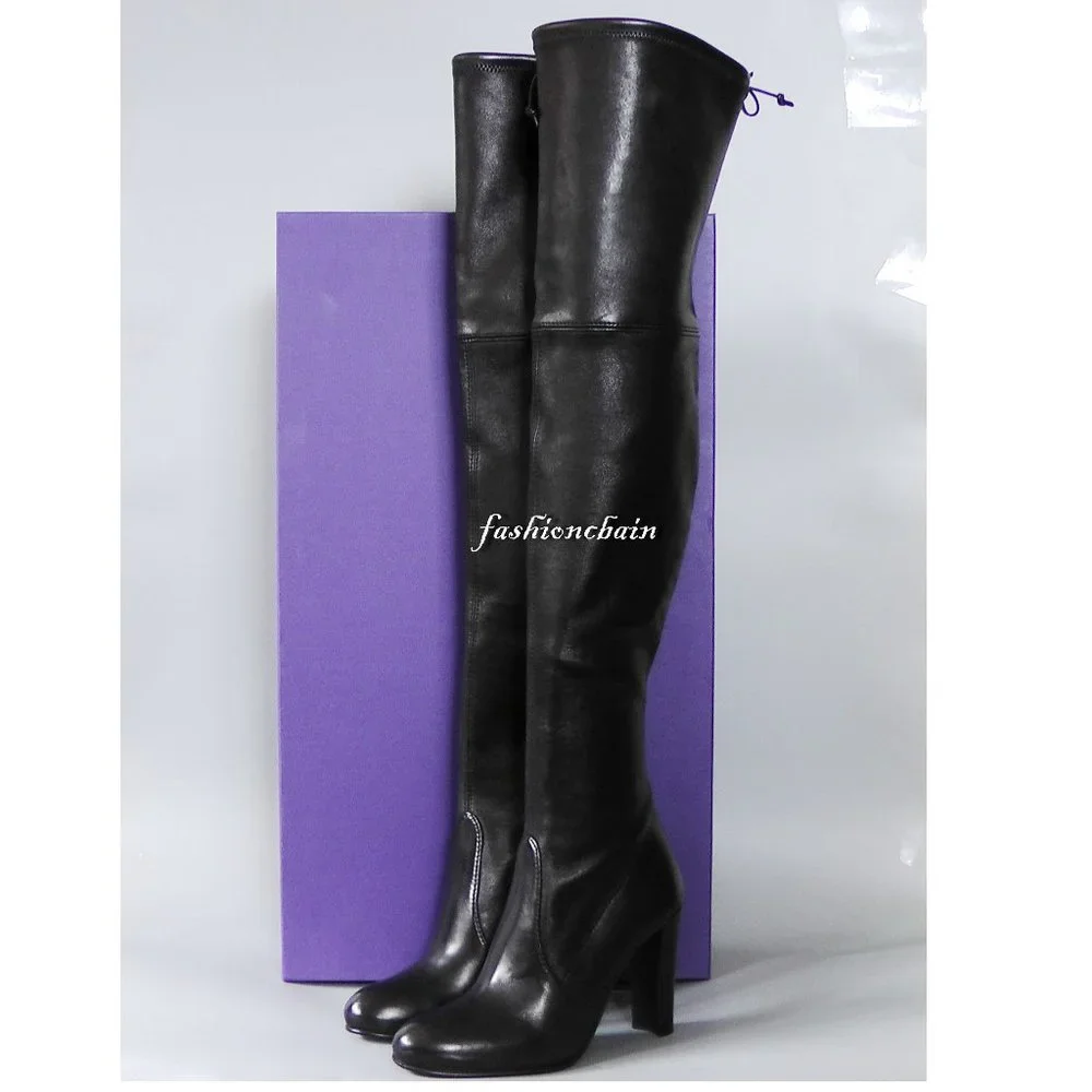 NEW Stuart Weitzman Highland Leather Iconic Over the Knee OTK Boots